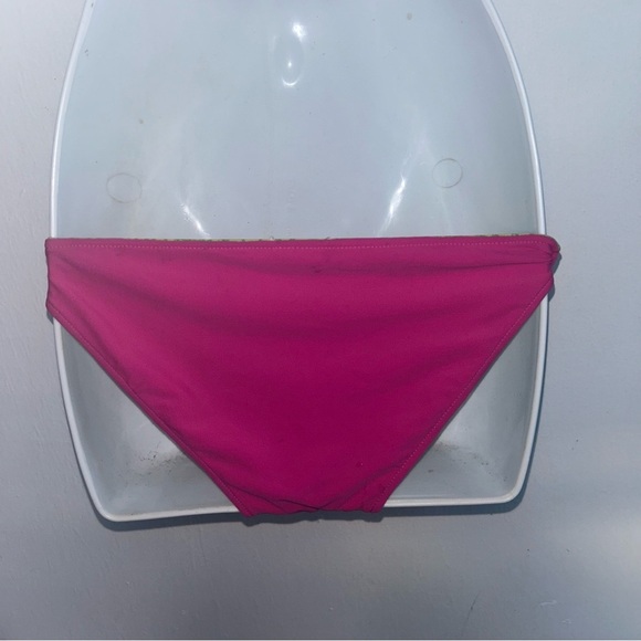 Volcom  2 pc Triangle Top Bikini XS Swimsuit Reversible Pink Green Set - Picture 8 of 12